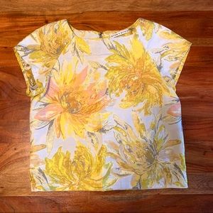 Alice + Olivia Floral Jacquard Blouse